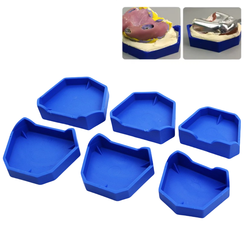 Model Kit Store - 6-delige tandmodel basisset, gipsmodelbak, siliconen rubberen