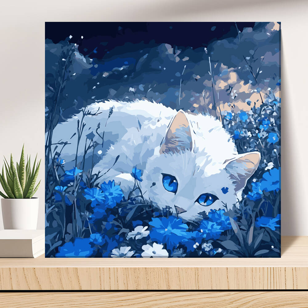 Model Kit Acrylic Paint - DIY schilderij van nummers kat dier