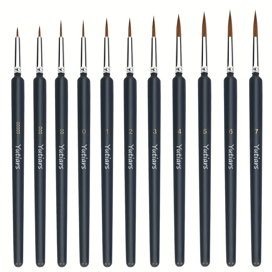 Model Kit Acrylic Paint - 11/22 stuks miniatuur penselen set fijne