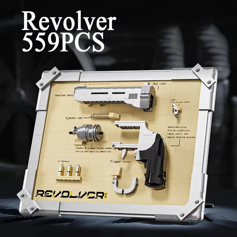 Model Kit Revolver - Mechanische revolvermodel bouwstenen MOC: Colt &