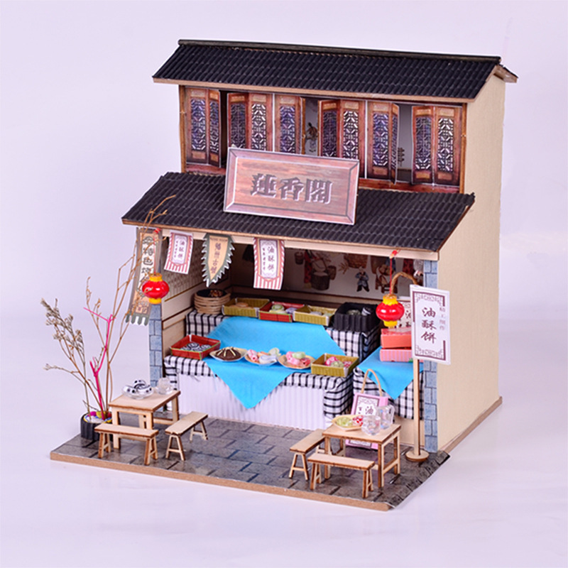 Model Kit Japanese - DIY-miniatuurhuis in Japanse stijl – Houten