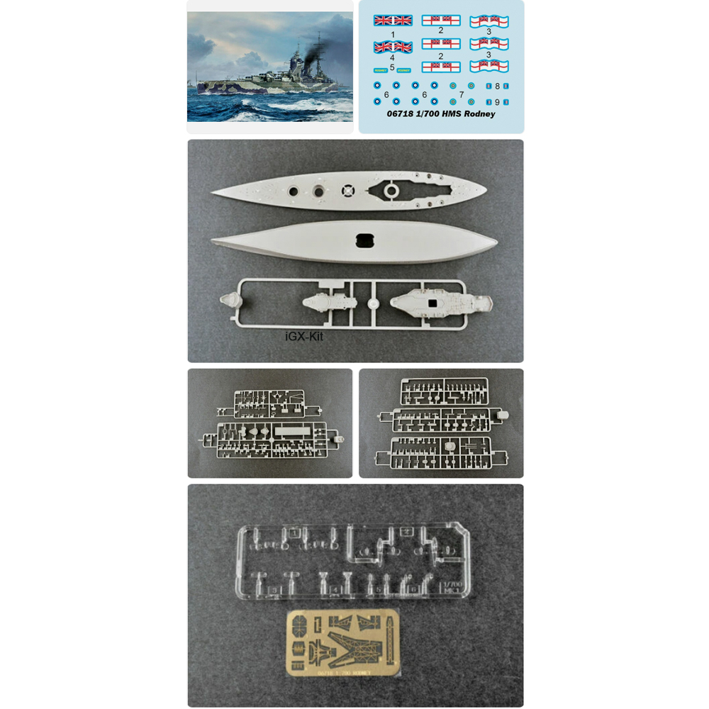 Model Kit Battleship - Trumpeter 06718 1/700 HMS Rodney Battleship