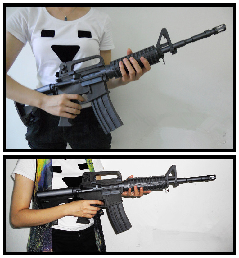 Model Kit Lego - 1:1 Levensgrote M4a1 Hengstveulen Karabijngeweer Soldaat