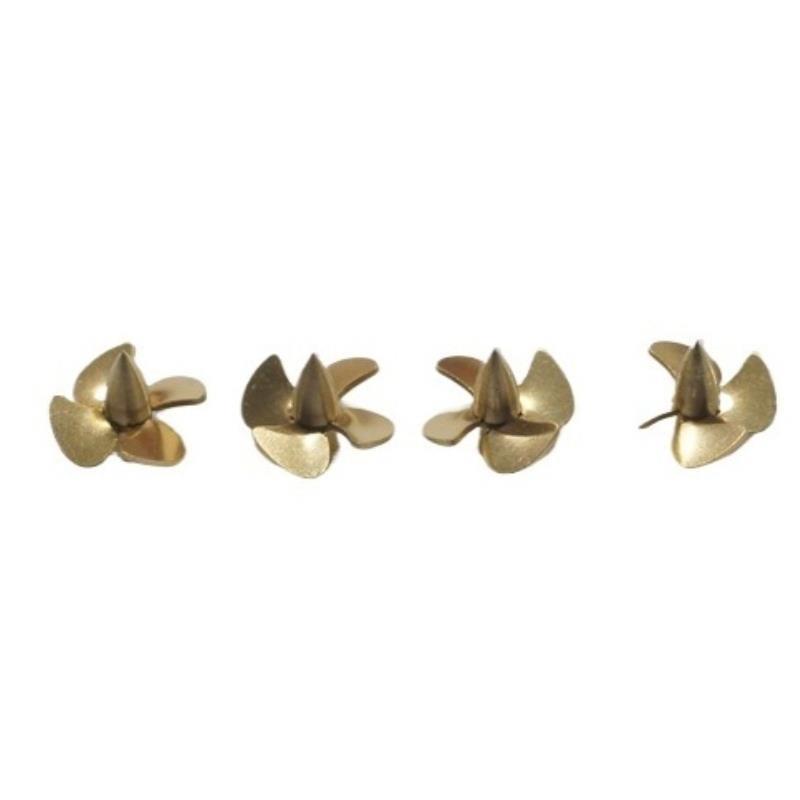 Model Kit Battleship - 4-bladige messing propeller 11mm, 1.5mm schachtdiameter