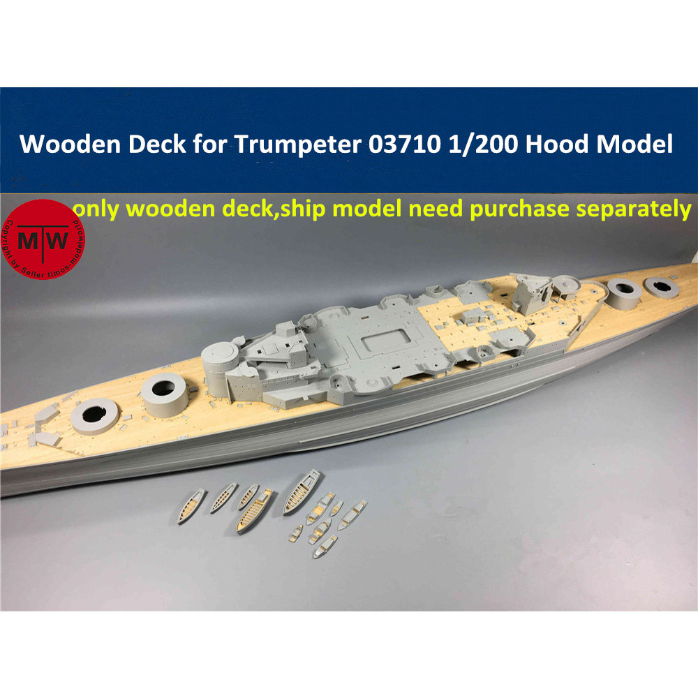 Model Kit Battleship - 1/200 Schaal Houten Dek Voor Trumpeter