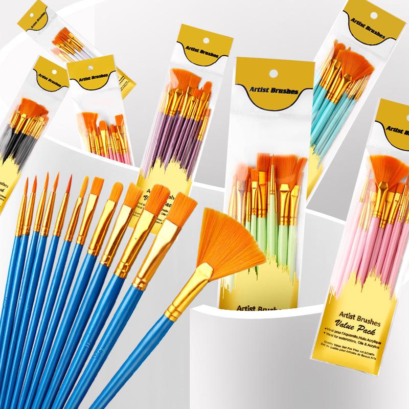 12-delige nylon borstelset Pla - Model Kit Acrylic Paint recensie en prijs