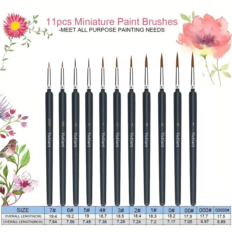 11/22 stuks miniatuur penselen - Model Kit Acrylic Paint recensie en prijs