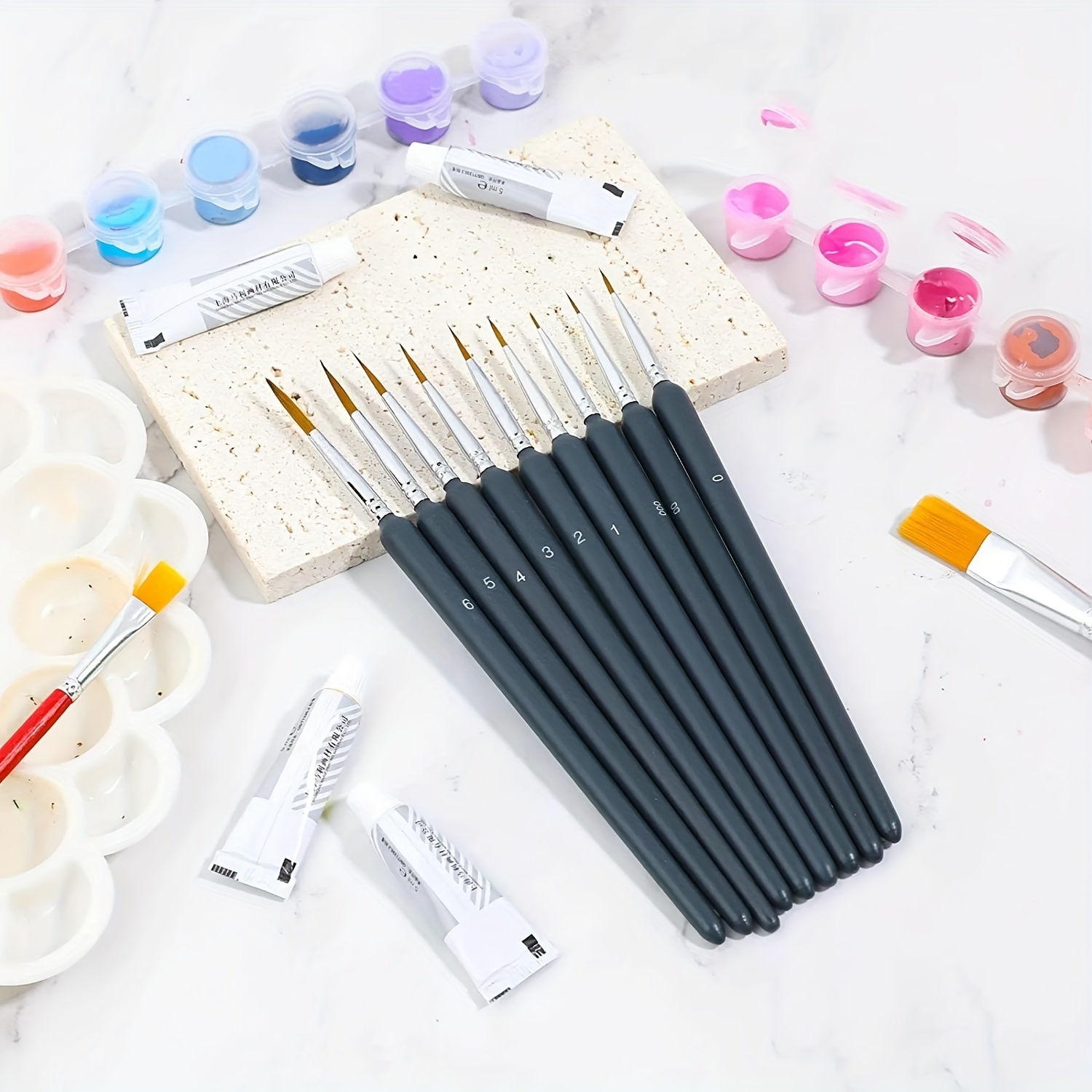 11/22 stuks miniatuur penselen - Model Kit Acrylic Paint recensie en prijs