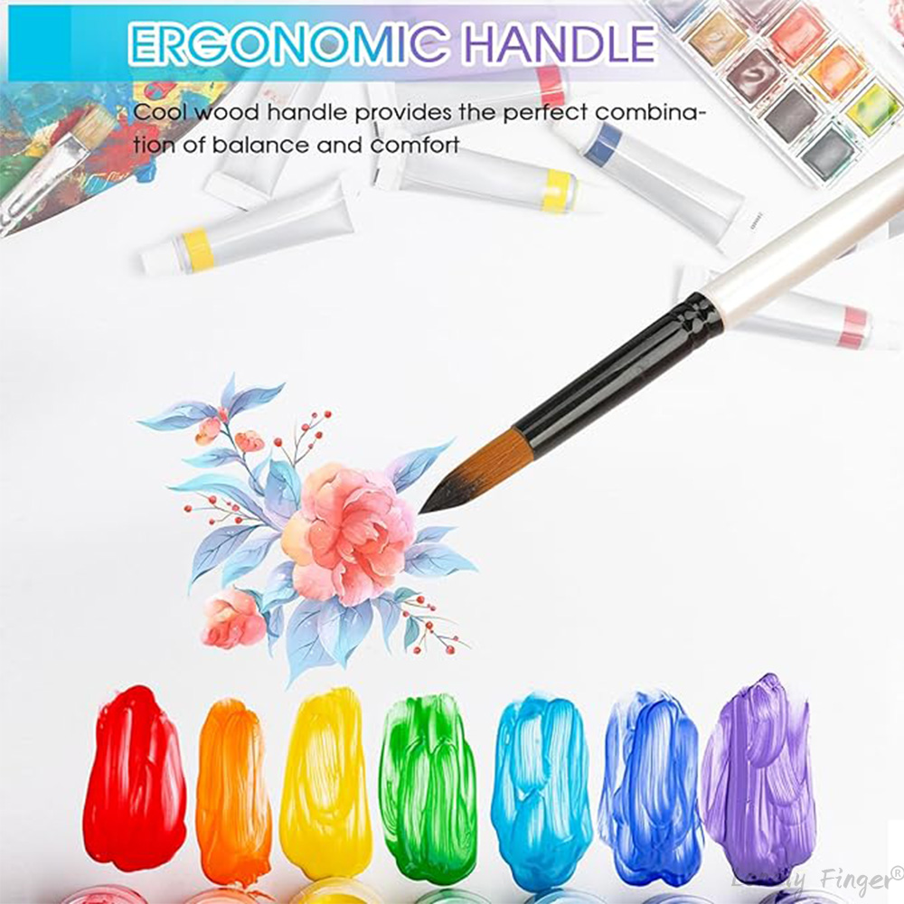 12-delige witte nylon kunstena - Model Kit Acrylic Paint recensie en prijs